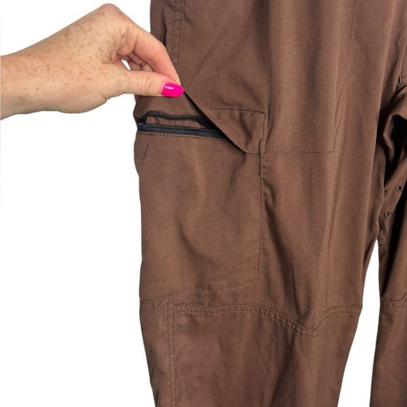 prAna Breathe Belted Hiking Convertible Cargo Pant Mens Large 32 Inseam Brown - Picture 4 of 13